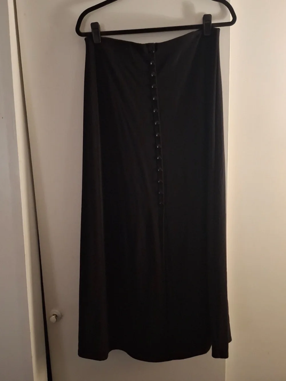 Black Button-Front Women's Skirt